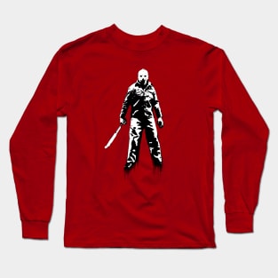 Jason stencil design Long Sleeve T-Shirt